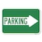 Signmission Parking With Right Arrow Heavy-Gauge Aluminum Sign, 12" x 18", A-1218-24371 A-1218-24371 - alternate 1